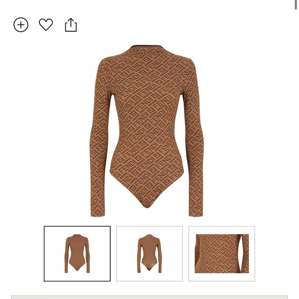Fendi x Skims mock neck long sleeve bodysuit